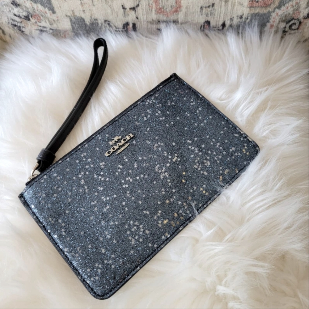 NWOT Sparkling Coach wristlet